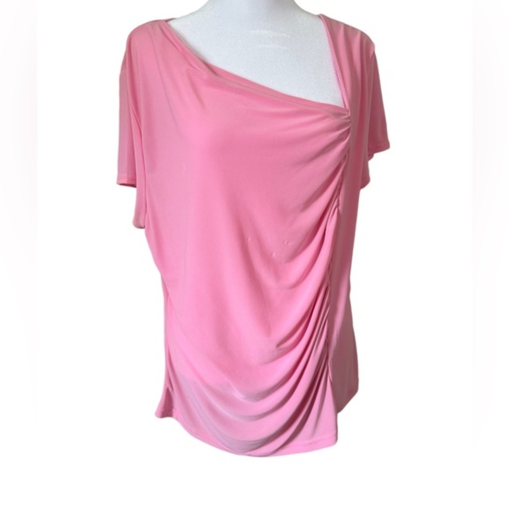 Oscar size L pink top blouse stretch